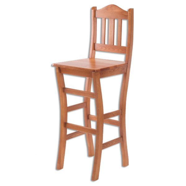 eoshop Drevená barová stolička KT111, v83, borovica (Farba dreva: Dub)